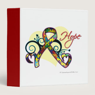 Floral Ribbon Hope Photo Album - Autism Binder