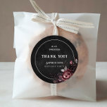 Floral Rip 20s 30th Birthday Party Thank You Classic Round Sticker<br><div class="desc">Express gratitude with our 'Floral Rip 20s' Thank You Sticker! Ideal for adding a personal touch to your 30th birthday party favors,  these classic round stickers feature a stylish floral design inspired by the roaring twenties. Show appreciation to your guests in style with these elegant stickers!</div>