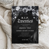 Skull RIP 20s Death to my Youth 30th Birthday Invitation