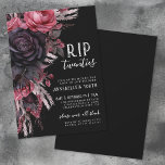 Floral RIP 20s Death To My Youth 30th Birthday Invitation<br><div class="desc">RIP To My Twenties Gothic Birthday Invitation – a dark, funny, and elegant theme for celebrating your 30th birthday. Perfect for Halloween season, but just as fun year round, this sarcastic design can be changed to fit any milestone year. Featuring a mix of black and red roses, gray foliage, burgundy...</div>