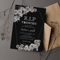 Floral Rip 20s Death to my Youth 30th Birthday