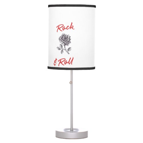 Floral rock and roll table lamp