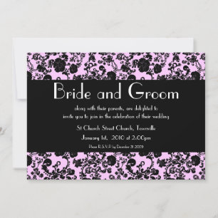 Floral Rococo Wedding, 5"x7" invitation