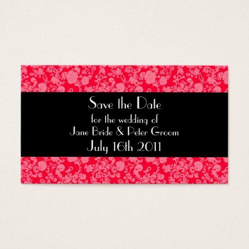 Floral Rococo Wedding, save the date mini card Business Cards