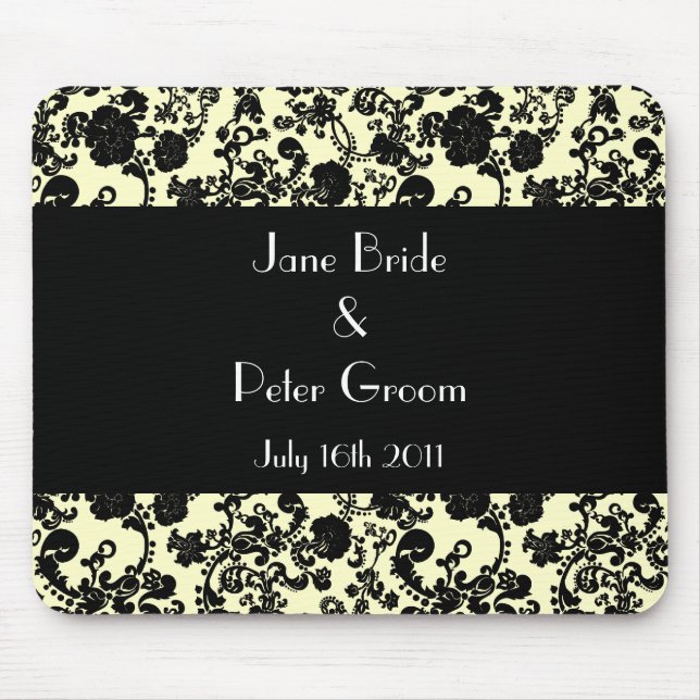 Floral Rococo Wedding, souvenir mousepad (Front)