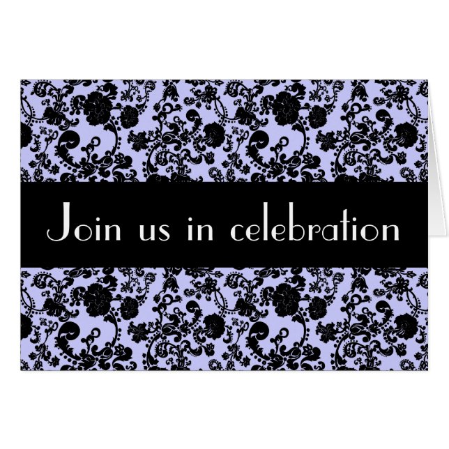 Floral Rococo Wedding, wedding invitaton Cards (Front Horizontal)