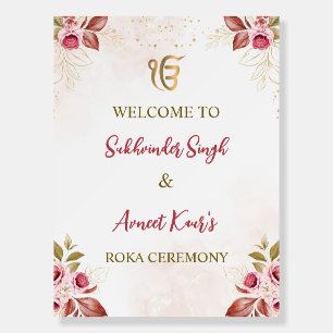 Floral Rokha Ceremony Welcome Sign