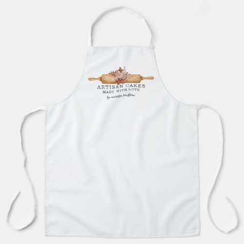 Floral Rolling Pin Bakers Apron