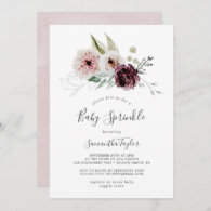 Floral Romance Baby Sprinkle Invitation