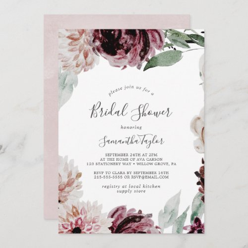 Floral Romance Bridal Shower Invitation
