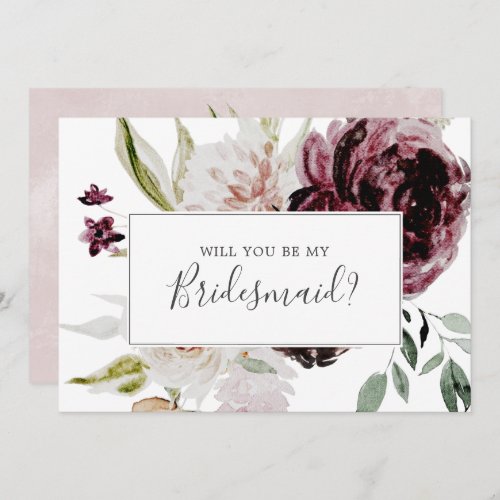 Floral Romance Bridesmaid Proposal Card