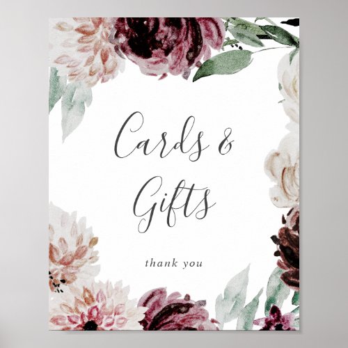 Floral Romance Cards and Gifts Sign