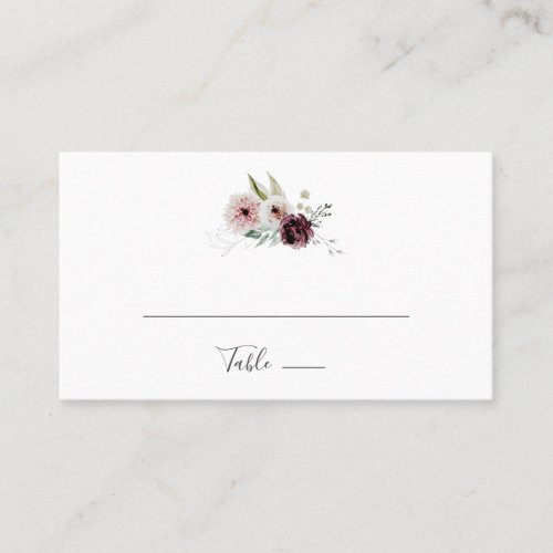 Floral Romance Flat Wedding Place Card