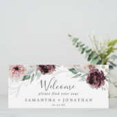Floral Romance Hanging Seating Chart Header (Standing Front)