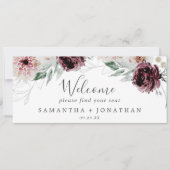 Floral Romance Hanging Seating Chart Header (Front)