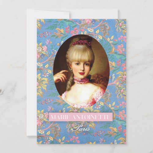 Floral Romance Marie Antoinette in Bloom Holiday Card