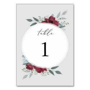 Floral Romance Table Number