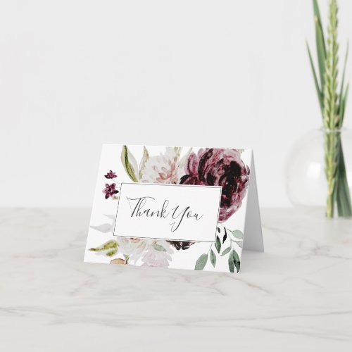 Floral Romance Thank You Card