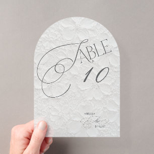 Floral Romantic Wedding Table Number