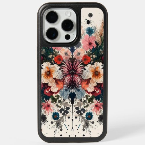 Floral Rorschach iPhone 15 Pro Max Case