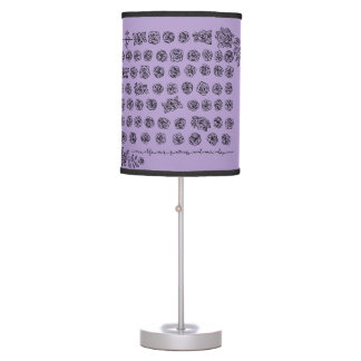 Floral Rosary Prayer Beads - Blessed Mother Mary D Table Lamp