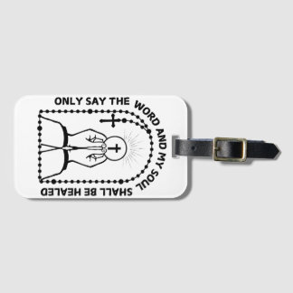 Floral Rosary Prayer Beads - Blessed Mother Mary Luggage Tag