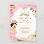 Floral Rose Baby Princess It's a Girl Baby Shower Invitation (Front/Back)
