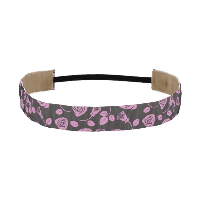 Floral Rose Background Athletic Headband (Front)