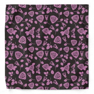 Floral Rose Background Bandana