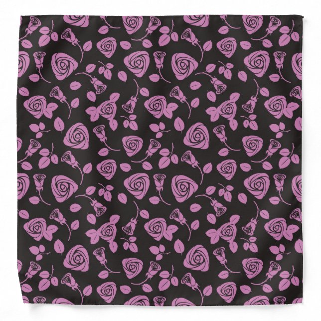 Floral Rose Background Bandana (Front)