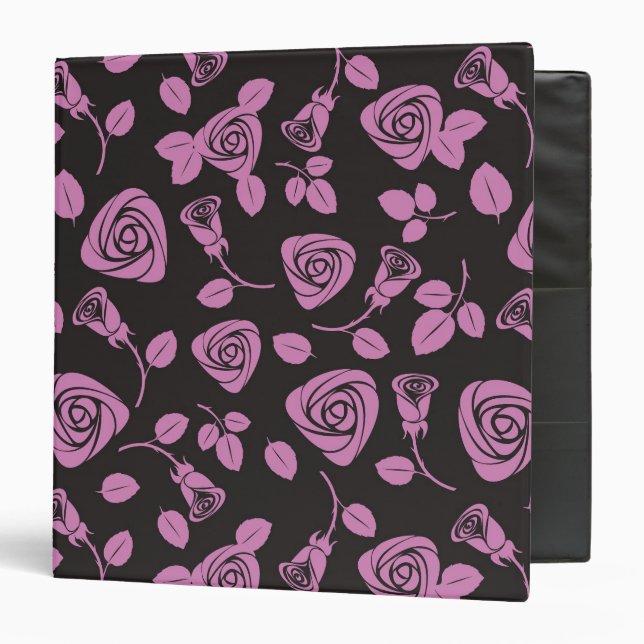 Floral Rose Background Binder (Front/Inside)