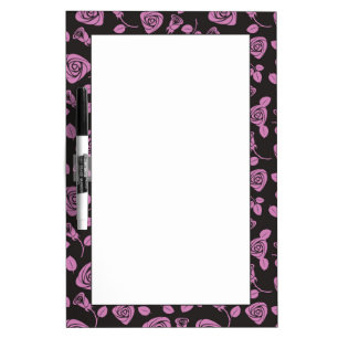 Floral Rose Background Dry-Erase Board