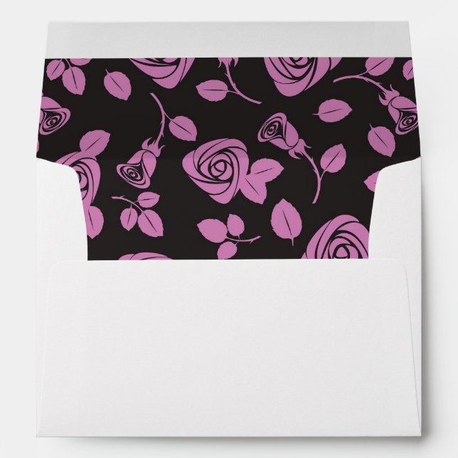 Floral Rose Background Envelope (Back (Bottom))