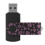 Floral Rose Background Flash Drive