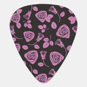 Floral Rose Background Guitar Pick