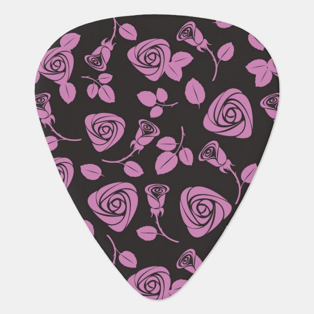 Floral Rose Background Guitar Pick (Front)
