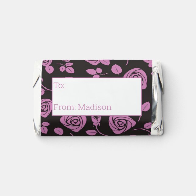 Floral Rose Background Hershey's Miniatures (Front)