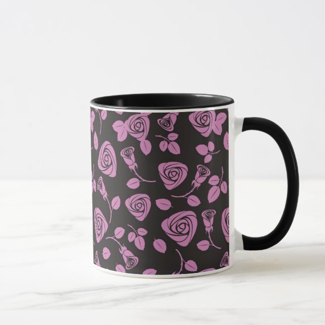 Floral Rose Background Mug (Right)