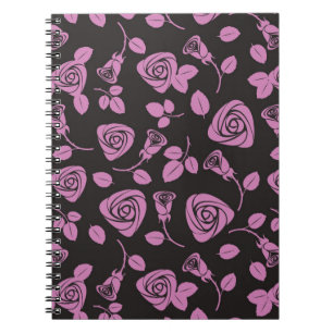 Floral Rose Background Notebook