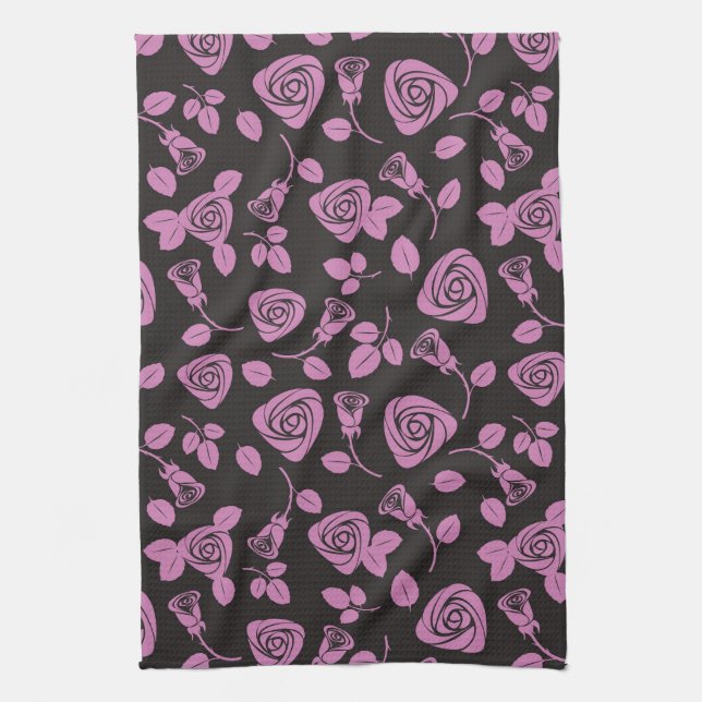Floral Rose Background Towel (Vertical)