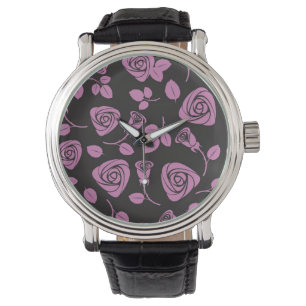 Floral Rose Background Watch