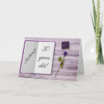 Floral Rose Birthday Pretty Feminine Flower Girly Card<br><div class="desc">This is such a pretty and feminine image of a purple rose and a note book laying on the rustic planks. The sentimental idea of the handwritten message in the note book which is left open for that special person. An ideal card for the individual in your life who loves...</div>