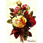 Floral Rose Bouquet Password/Web Address Book (Front)