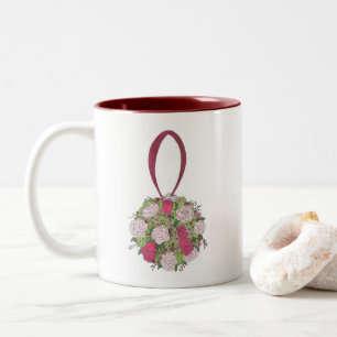 Floral Rose Bouquet Personalized Wedding Favor Mug