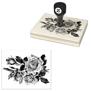  Floral Rose Bouquet  Rubber Stamp