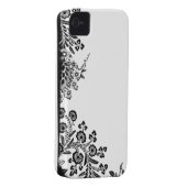 Floral rose branch silhouette iPhone 4S case cover (Back/Right)