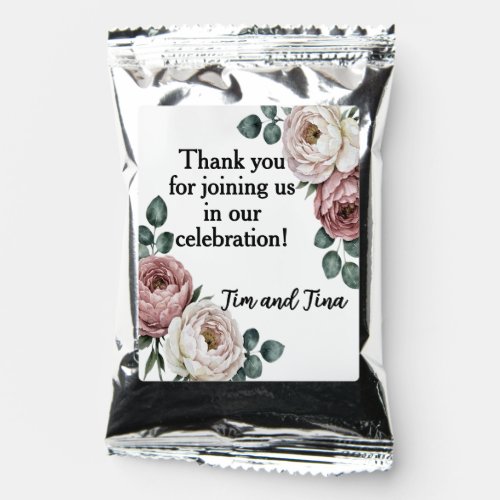 Floral Rose Coffee Favor Drink Mix