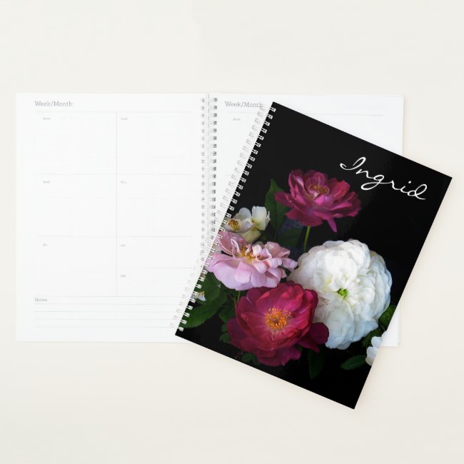 Floral Rose Garden Flowers Weekly/Monthly Planner