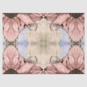Floral Rose Gold Blush Pink Watercolor Decoupage Tissue Paper