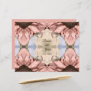 Floral Rose Gold Blush Pink Watercolor Wedding